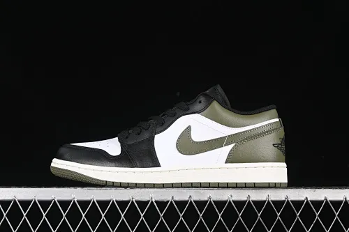 All categories Air Jordan Jordan series basketball shoes Air Jordan 1 Low G version pure original Air Jordan 1 Low "Medium Olive" AJ1 Joe 1 olive green low-top cultural casual sneakers 553558-092